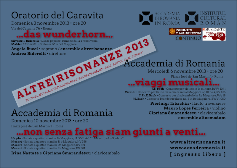 Locandina Festival Altrerisonanze 2013