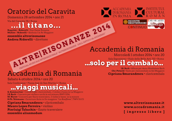 Locandina Festival Altrerisonanze 2014